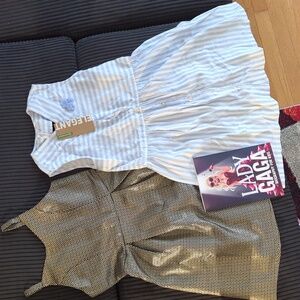 2 Girl Dresses size 10 / 9y And Free Book